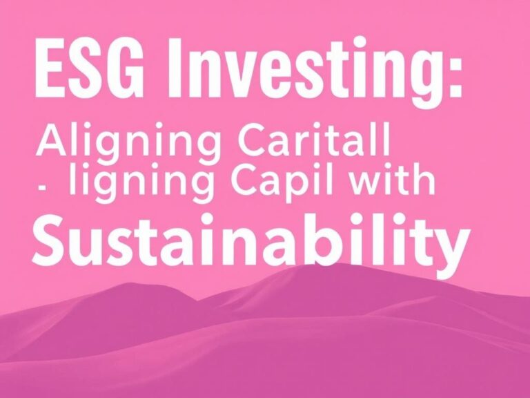ESG Investing: Aligning Capital with Sustainability for a Better Future